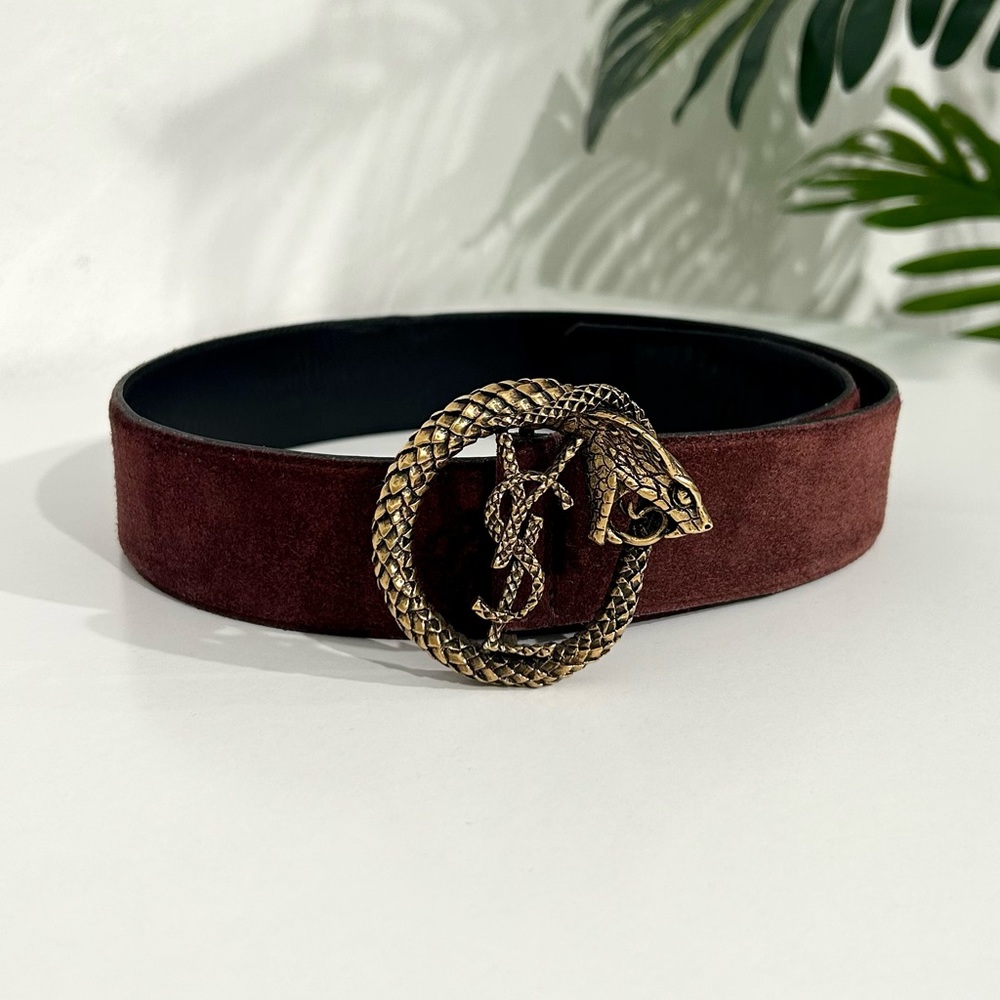 SOLD Authentic Saint Laurent YSL Serpent Belt size 70 - Picture 3 of 10
